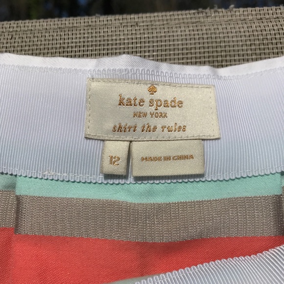 Kate Spade Ribbon Cape Rainbow Stripe Skirt - Picture 6 of 6